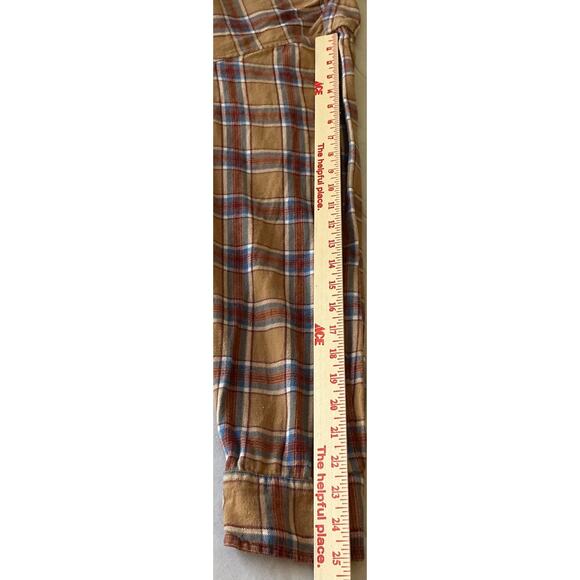 Foundry-Mens Long Sleeve Button-Down Flannel Shirt-3XL Big/Tall-Brown Plaid - Picture 8 of 8